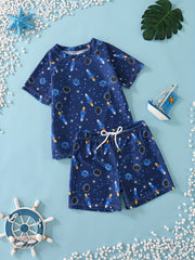 Boys Rocket Swim Suit Set for Beach Vacation