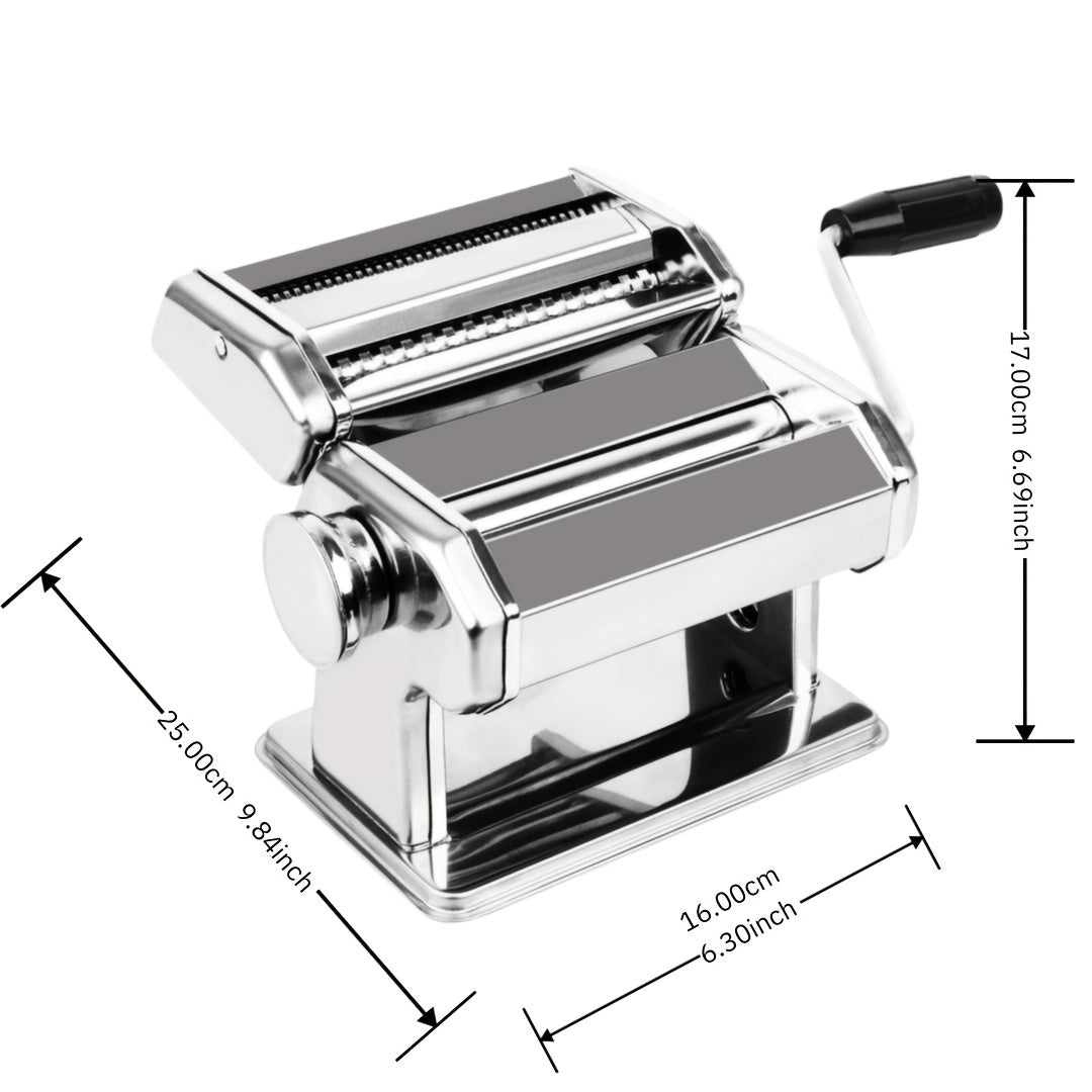 Adjustable Stainless Steel Pasta Maker with Hand Crank