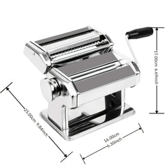 Adjustable Stainless Steel Pasta Maker with Hand Crank