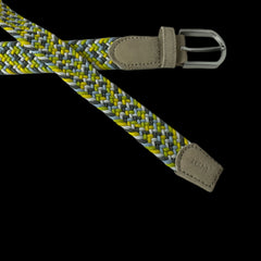 Elastic Braided Belt Pin Buckle Stretch Belt Canvas Waistband