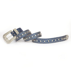 Punk Rhinestone Belt Vintage Bling Cowboy Cowgirl Waist Belt