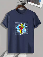 Skateboarding Print Men's Graphic T shirt Casual Comfy Tees For Summer