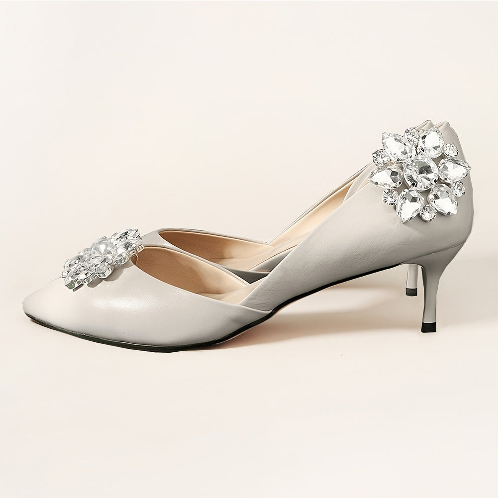 Crystal Shoe Clip Rhinestone Decoration 1 Pair