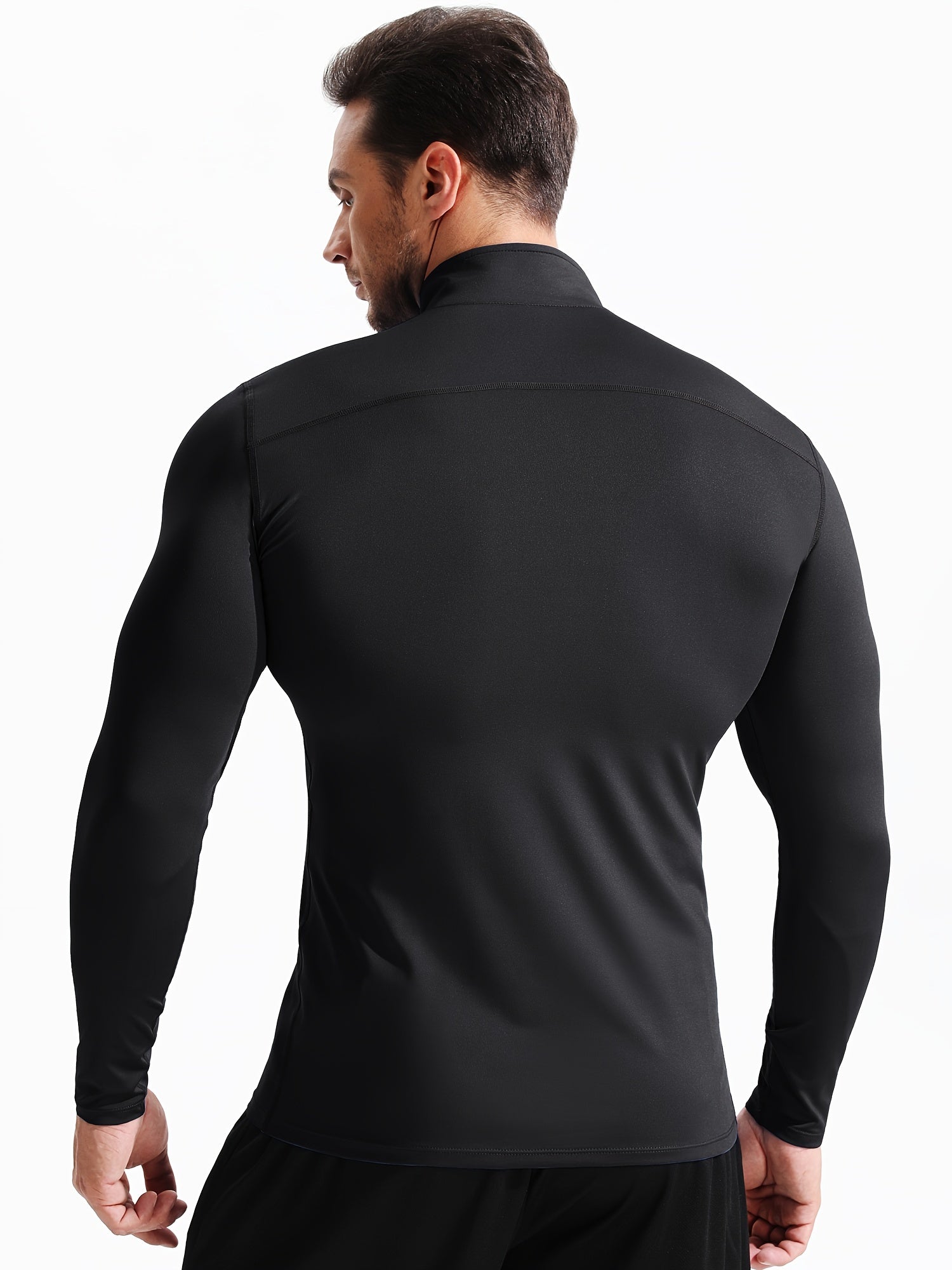 Men's Compression Shirt 1/4 Zip Pullover Long Sleeve Base Layer