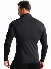 Men's Compression Shirt 1/4 Zip Pullover Long Sleeve Base Layer