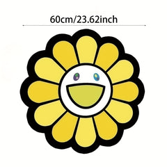 Sunflower Round Floor Mat Modern Home Decor Rug Non slip Door Mat