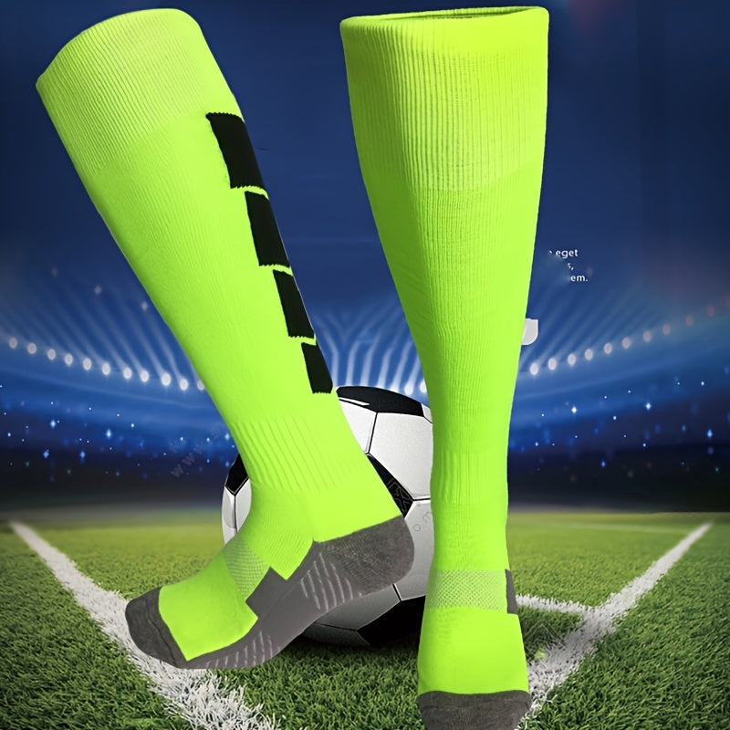 Men's Long Knee Soccer Socks Towel Bottom Thickened Ball Socks