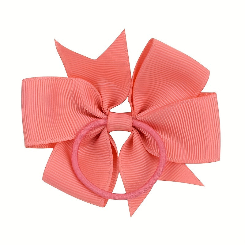 40pcs Random Candy Bowknot Hair Rope for Baby Girls