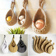 Bohemian Style Woven Teardrop Wall Basket