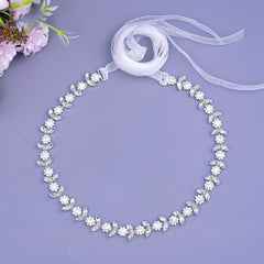 Baroque Style Rhinestone Bridal Sash Wedding Belt Summer Dress Waist Accessory