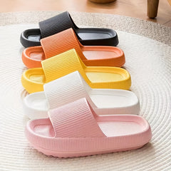 Men's Non Slip Pillow Slides Open Toe Slippers for Indoor Outdoor