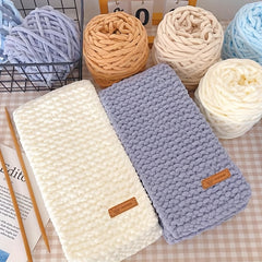 Soft Polyester Blended Crochet Yarn for DIY Scarves and Hats