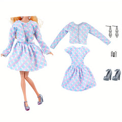 6 Doll Clothes Dress Fur Coat Top Pants Clothing For 29 97 Cm Doll