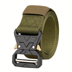 Men's Tactical Belt Quick Release Buckle Thickened Nylon for Outdoor Work