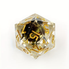 7pcs Rose Flower Golden Dice Fun Resin Dices Desktop Entertainment Game