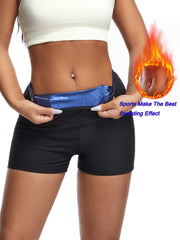 Sauna Sweat Running Shorts Women Compression Workout Exercise Body Shaping