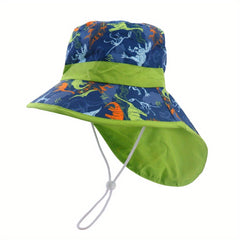 Dinosaur Print Sunshade Shawl Hat for Beach