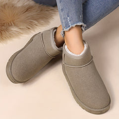 Women's Thermal Fluffy Snow Boots Slip On Warm Soft Sole Fuzzy Shoes