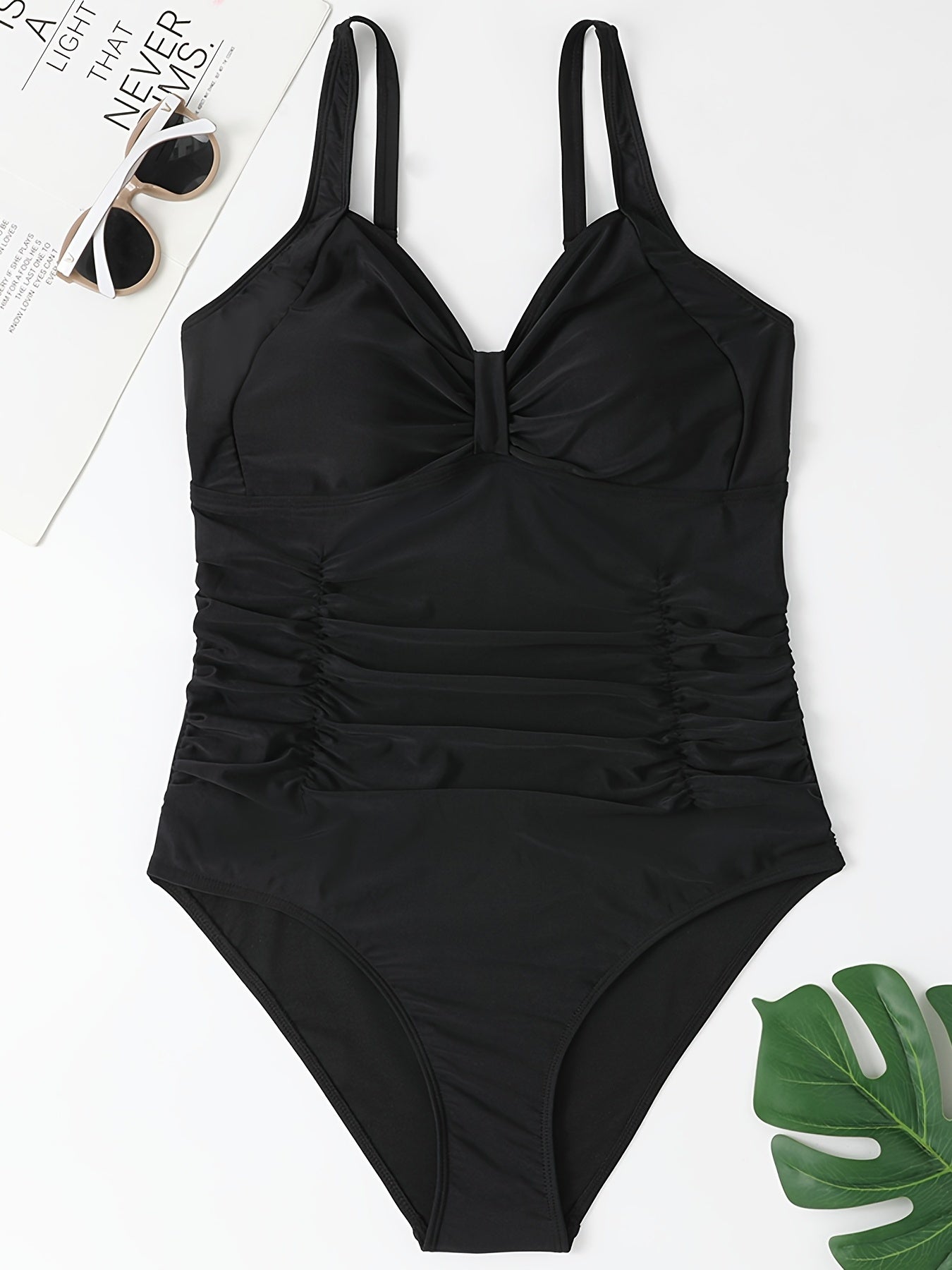 Ruched Cut Out One Piece Swimsuit
