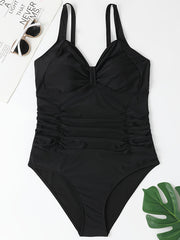 Ruched Cut Out One Piece Swimsuit