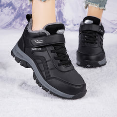 Warm Snow Boots Faux Fur Lined Waterproof Slip On Hiking Boots