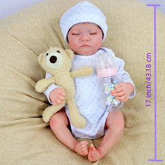17 Inch Lifelike Reborn Baby Doll Soft Body Realistic Newborn Baby Doll