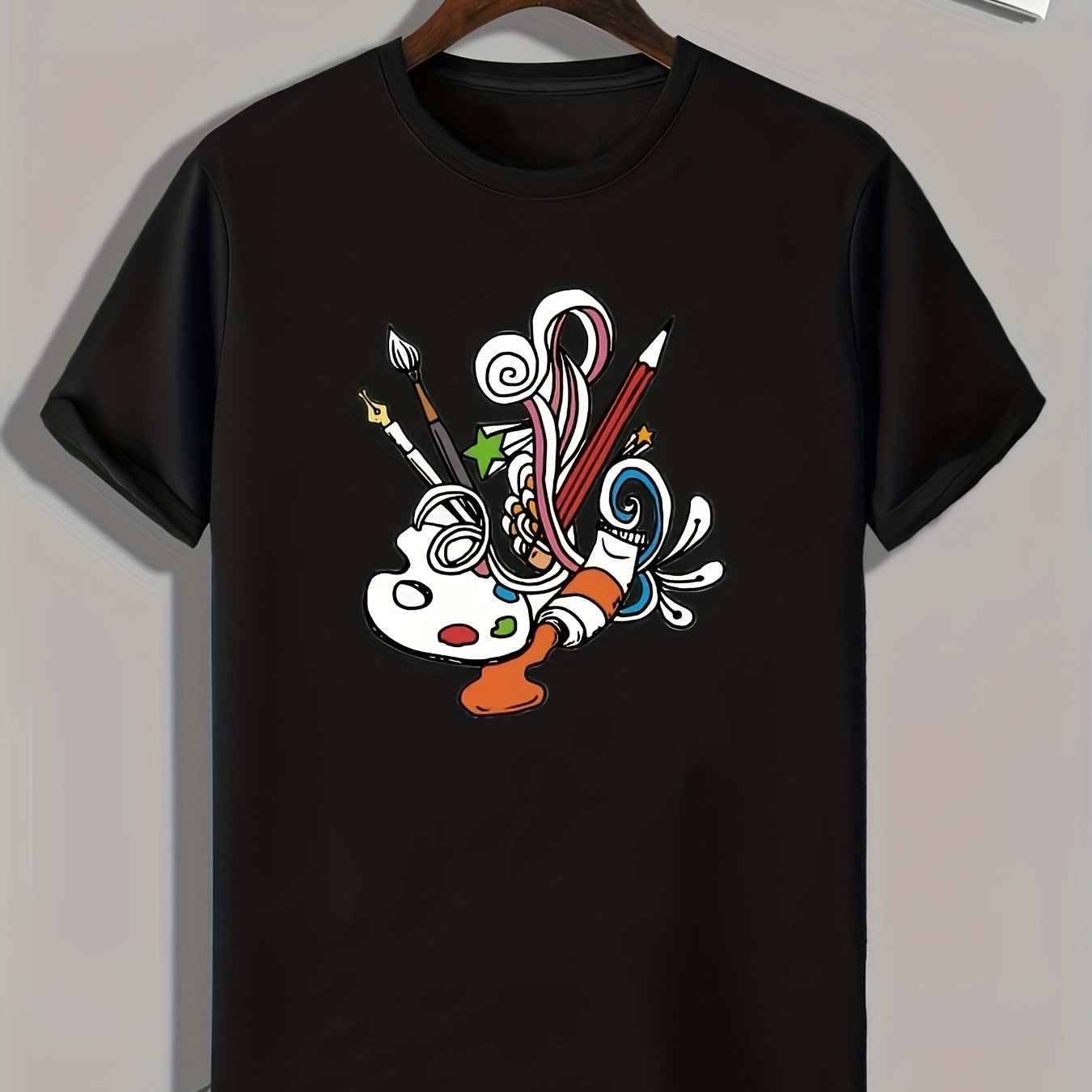 Paintbrush And Palette Print Men's Graphic T-shirt