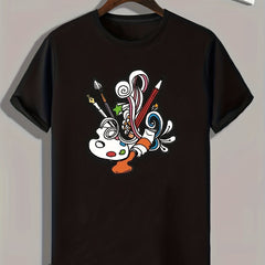 Paintbrush And Palette Print Men's Graphic T-shirt