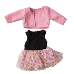 Pink Coat and Dress Set for 40 64 45 Dolls - Fashionable Ladylike Outfit
