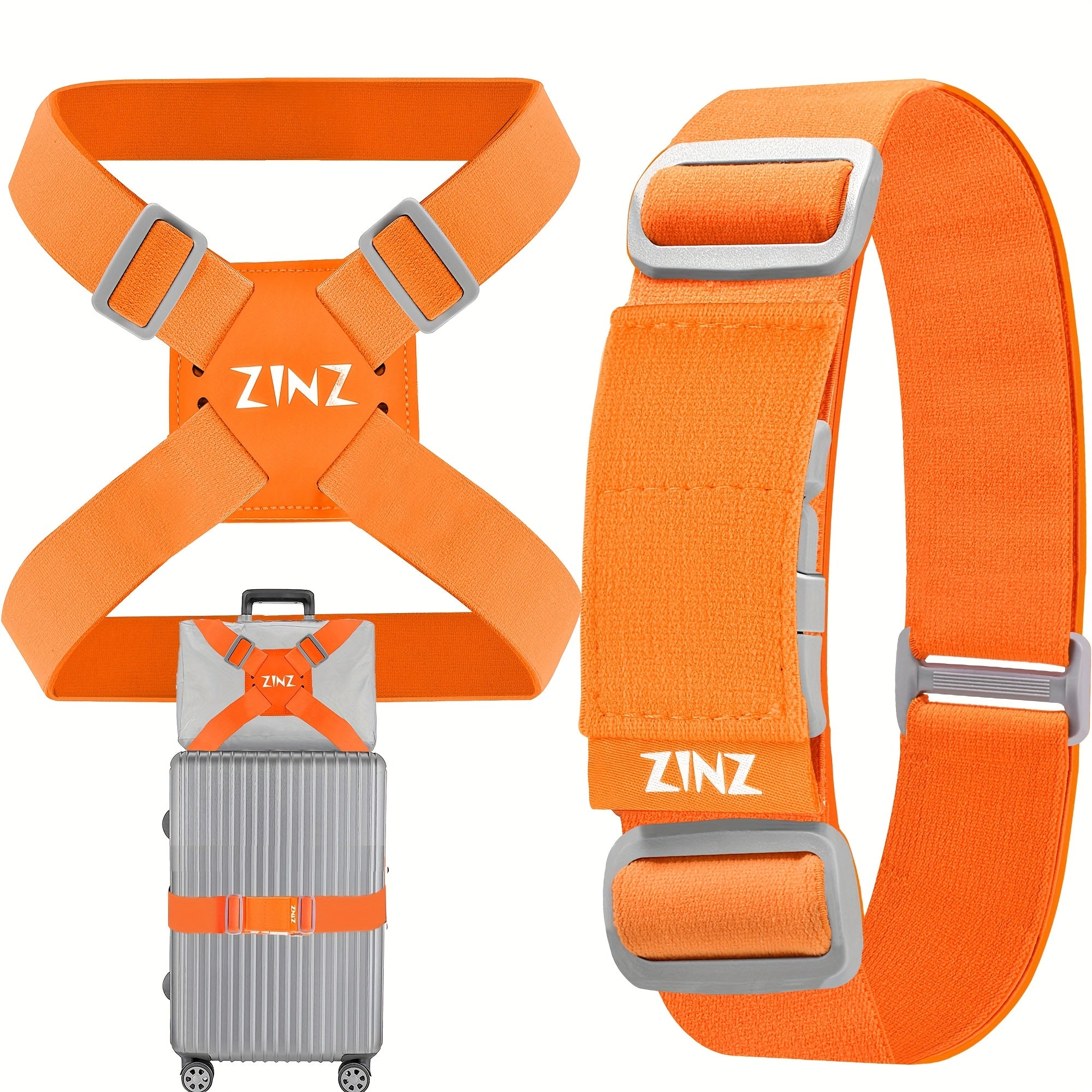 2PCS Luggage Bag Elastic Strap Adjustable Bag Strap Travel Accessories