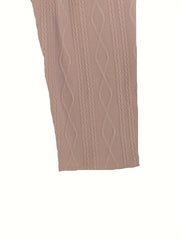 Solid Jacquard Long Sleeve Hooded Drawstring Mini Dress