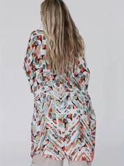Boho Kimono Open Front Split Cover Up Kimono