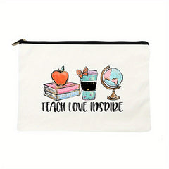 Teach Love Inspire Makeup Bag Toiletry Organizer Pencil Storage Bag