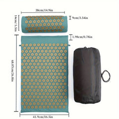 Yoga Acupressure Massage Mat Set with Storage Bag