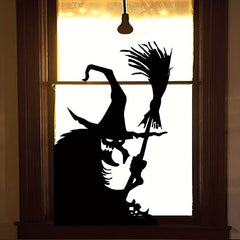 Windows Witch 3D Wall Stickers Halloween Decoration Scary Ghost Sticker