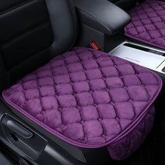 Autumn/Winter Argyle Car Cushion Short Plush Faux Leather