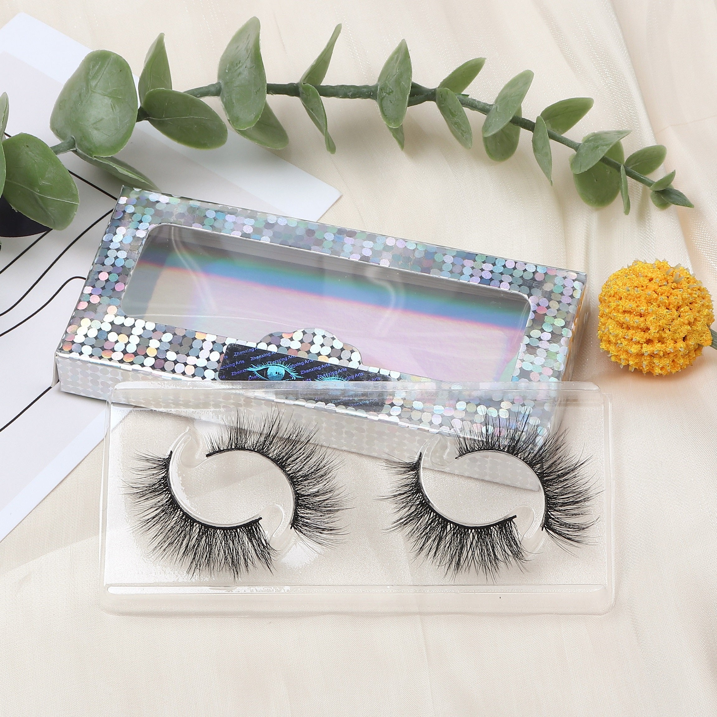 6D Fluffy Faux Mink Lashes 17mm Soft Stem Lightweight