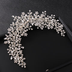 Boho Wedding Hair Accessory With Pearls And Leaves