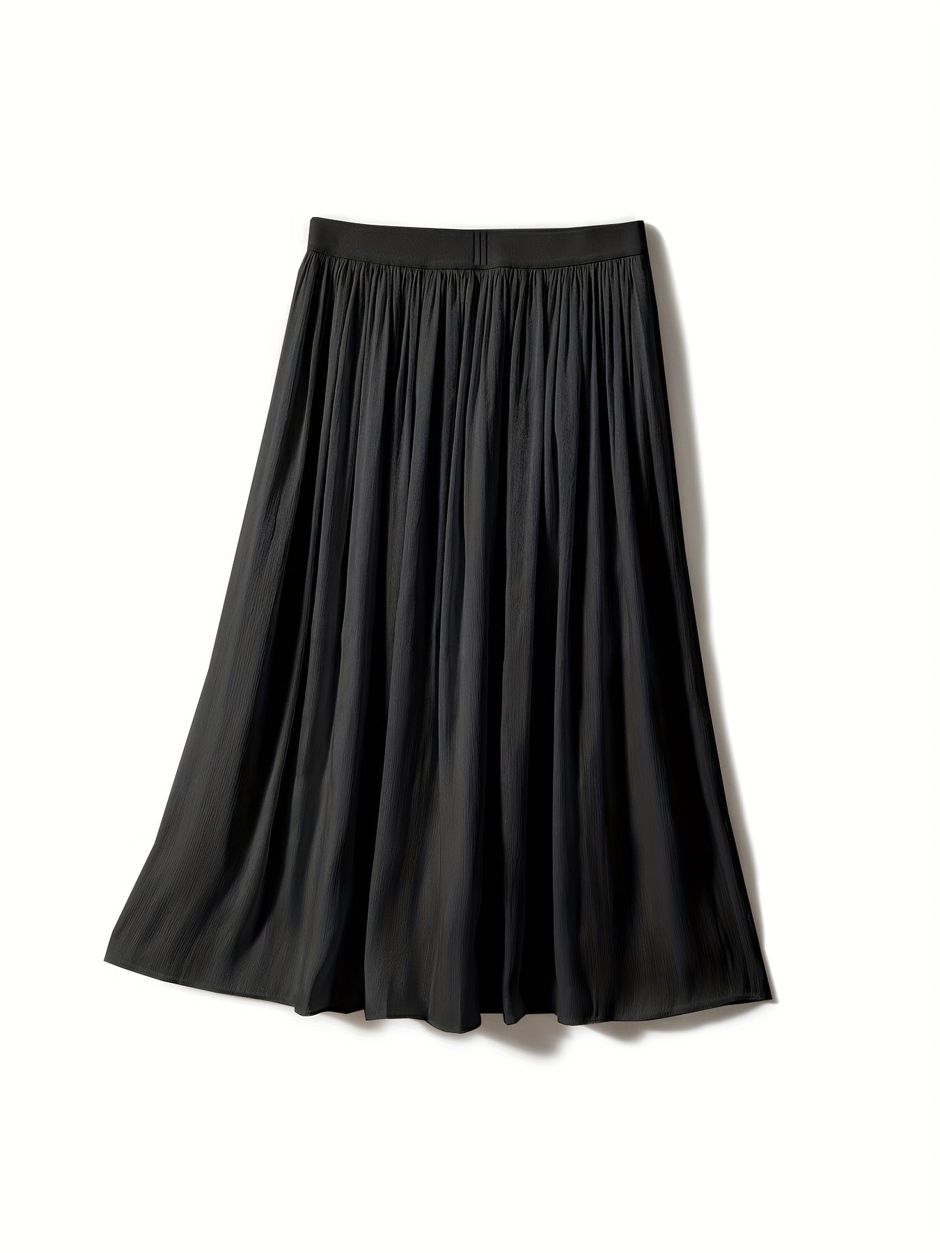 High Waist Pleated A Line Maxi Skirt Women's Clothing