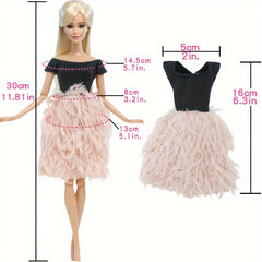 5pcs Stylish Doll Clothes Set for 11.5 Inch Dolls Everyday Outfit