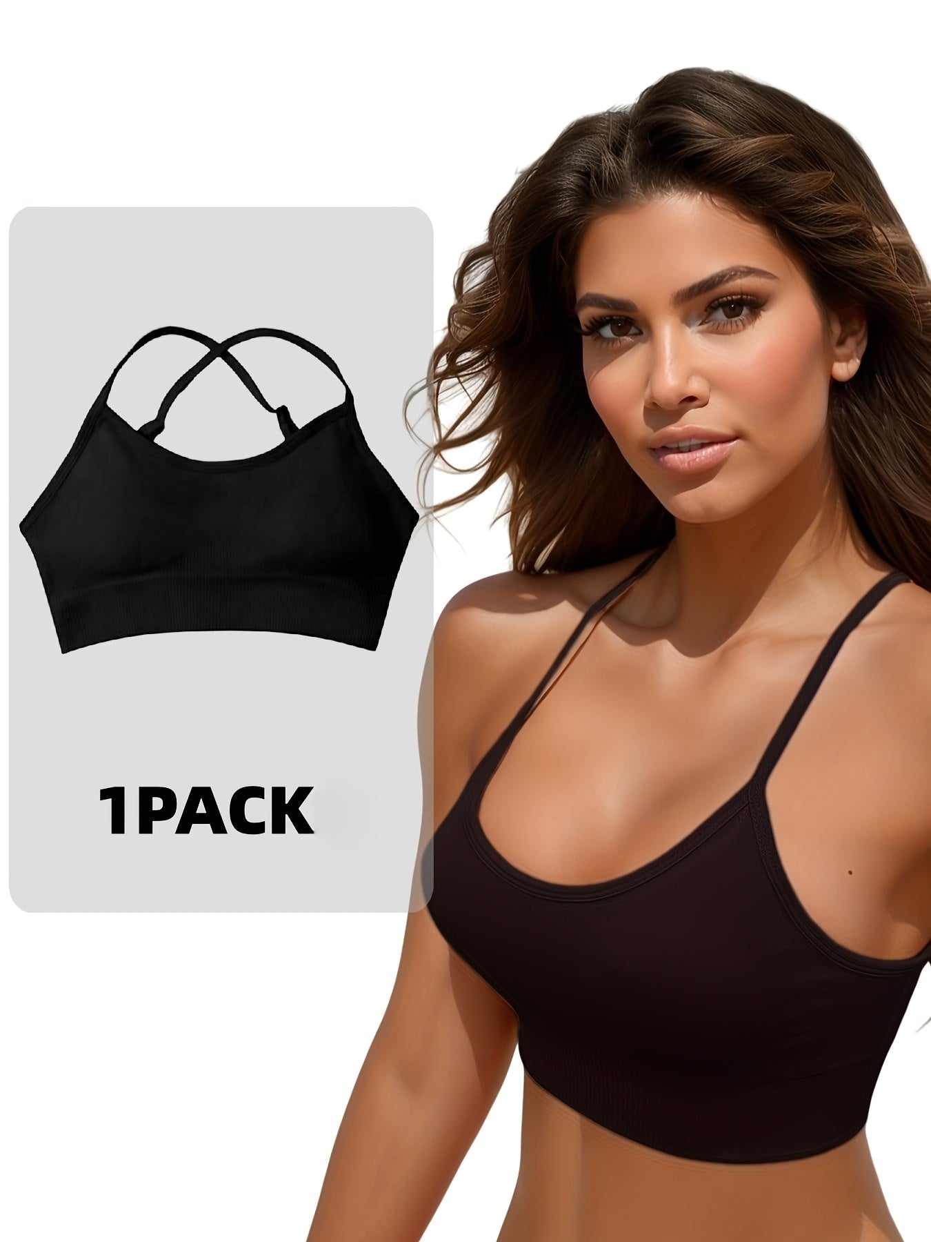 Criss Cross Back Wireless Bra Comfortable & Breathable
