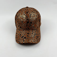 Leopard Hot Stamp Baseball Cap Y2K Sports Hat Women Vintage Dad Hats
