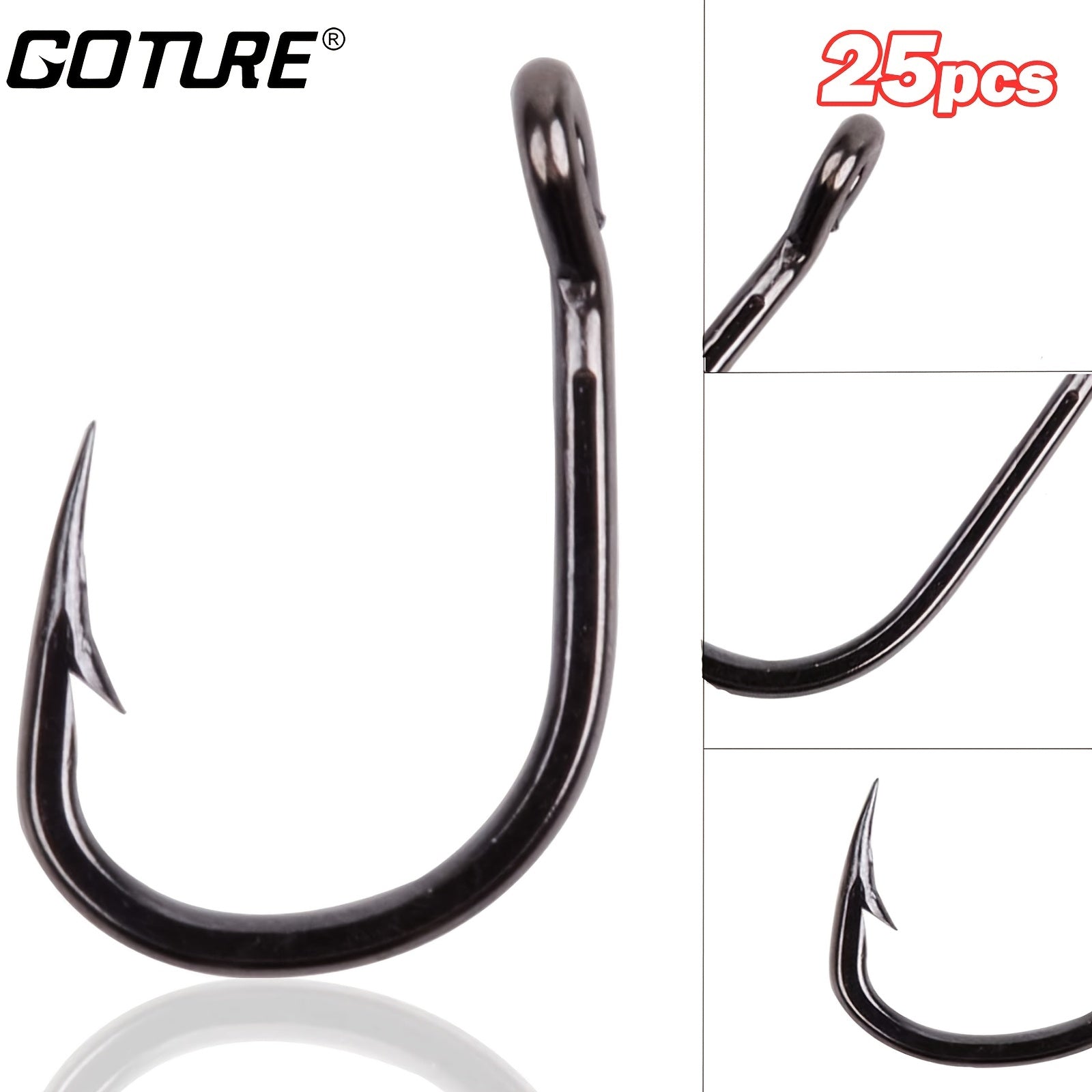 25pcs Stainless Steel Saltwater Fishing Hooks for Productive Trips