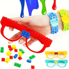 Creative Building Blocks Eyeglasses DIY Small Particle Blocks Quirky Toys