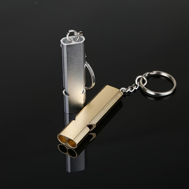 Aluminum Lifesaving Whistle Dual Frequency Outdoor Survival Emergency Whistle
