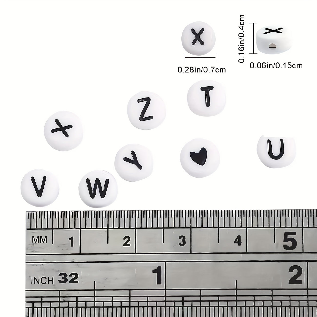 Acrylic Letter Beads Set DIY Bracelet Jewelry Beaded Material Gift