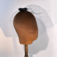 Vintage Inspired Bridal Veil Hair Clip Mask for Weddings