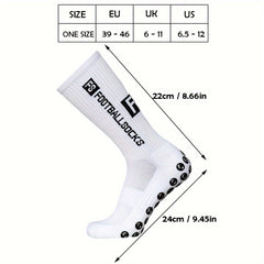3 Pairs Men's Non-Slip Soccer Socks Breathable Sports Socks