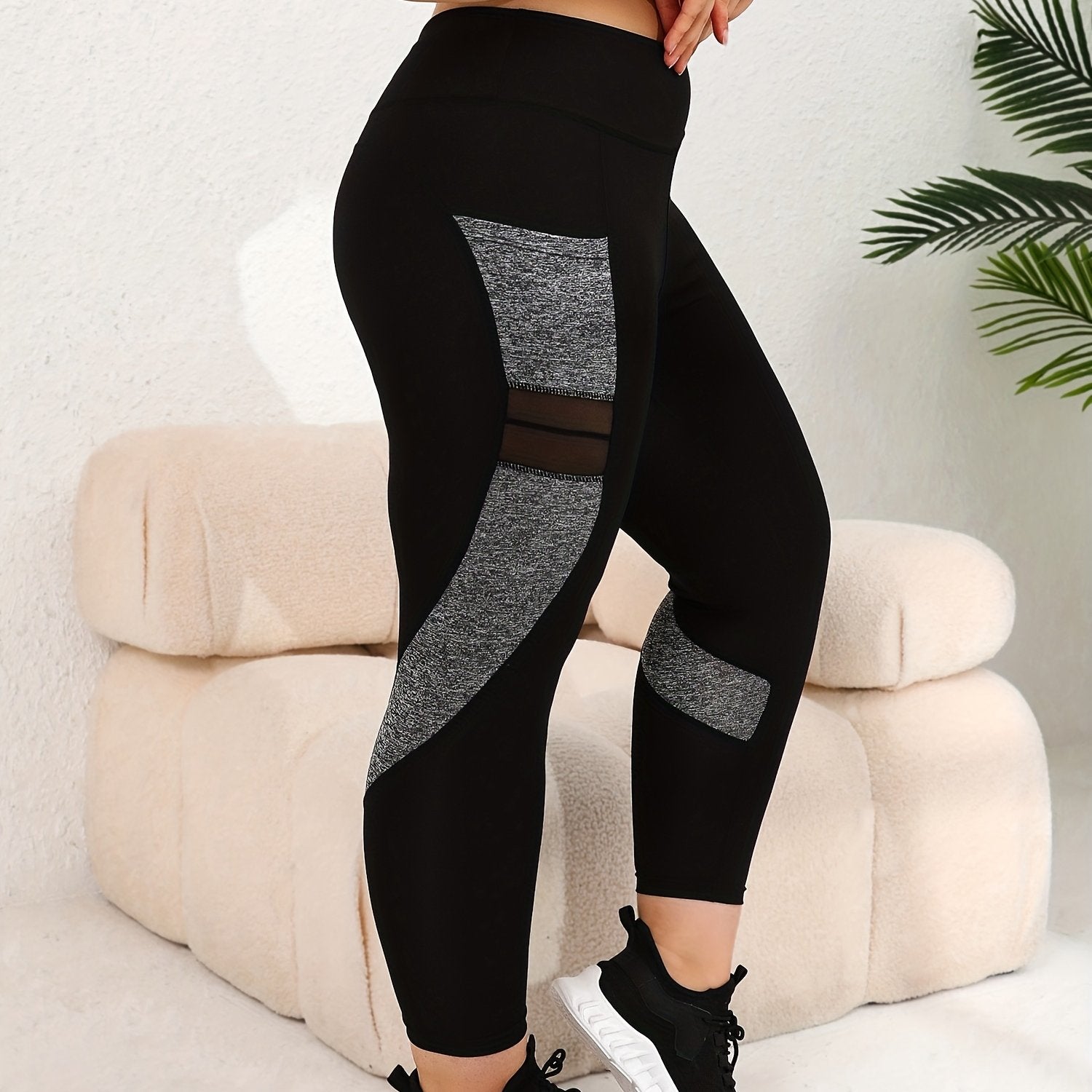 Sports Leggings Women's Plus High Rise Fitness Leggings