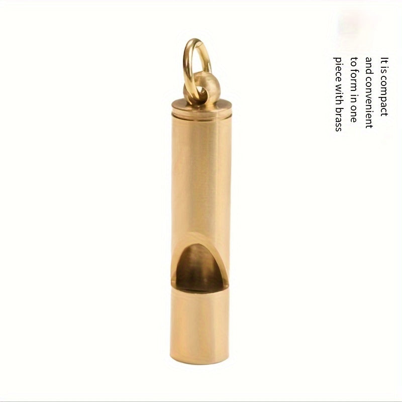 Retro Style Brass Key Chain Whistle for Outdoor Survival Training